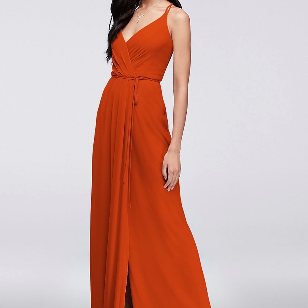 V-neck bridesmaid dress (copy never sold)